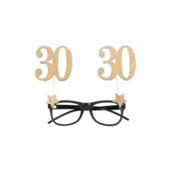 Arany Glitteres Szülinapi szemüveg - 30-as