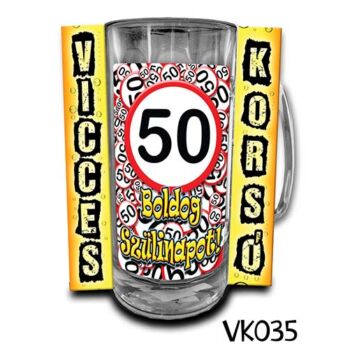 Korsó - Vicces - Boldog 50. Szülinapot - 3dl