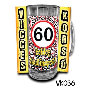 Korsó - Vicces - Boldog 60. Szülinapot - 3dl